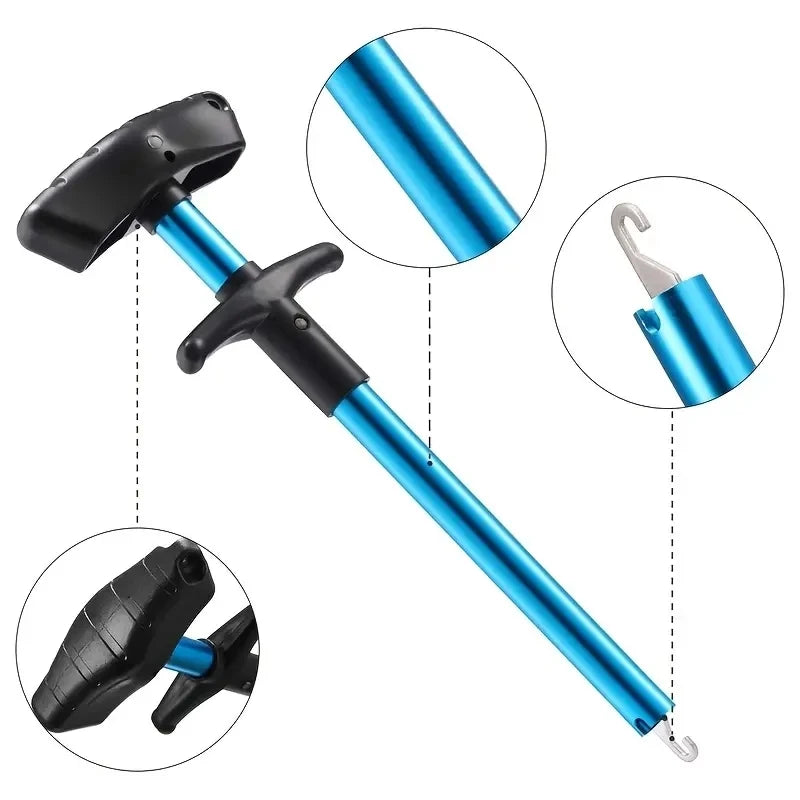 Portable Aluminum T-Hook Remover Fish Hook Separator Taker Hook Fishing Tackle Grip Equipment Sea Lakes River Fishing Accessories