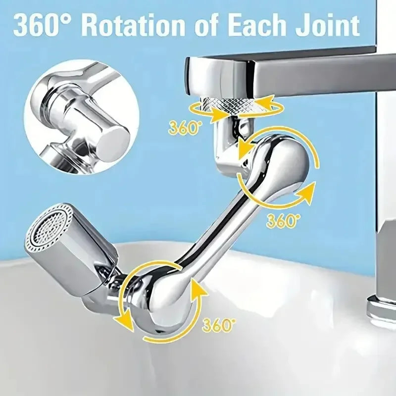 2 PCS Set Swivel Faucet Extender, ABS Robotic Arm, Single Mode,1080° Rotating Universal Faucet Extension, Swivel Faucet For Bathroom Kitchen Sink Washing Accessories