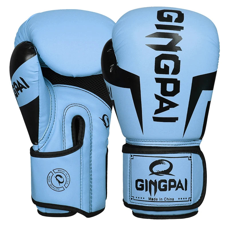 6/8/10/12/14Oz Kids/Adults Boxing  MMA PU Leather Gloves Breathable Professional Sanda Muay Thai Fighting Gloves Workout Gloves