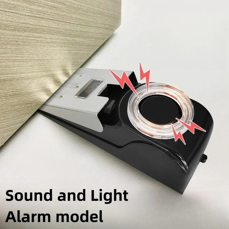 NEW 2-4 PCS Set Sound and Light Portable Anti-Theft Alarm Anti-Wolf Household Door Stopper Crack and Door Plug Hotel Office and B&B Home Alarm for Girls Women Living Alone Home Security Supplies