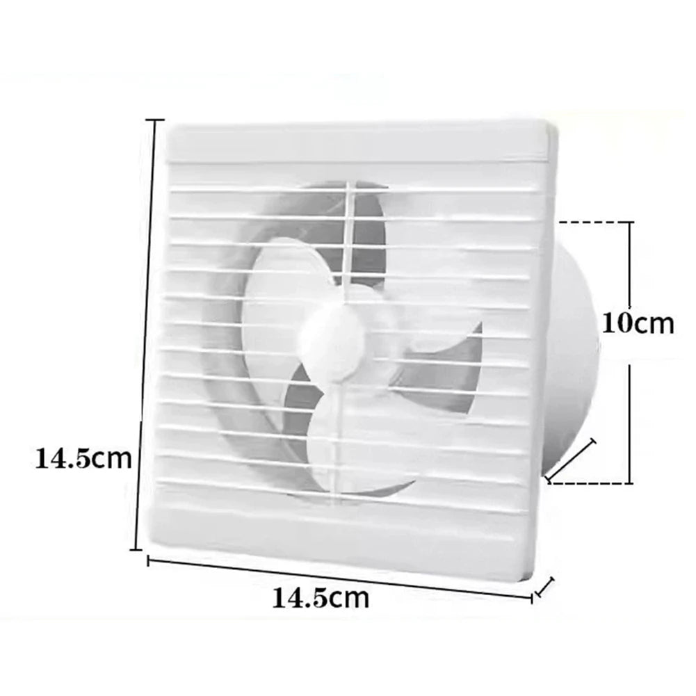 4 Inch Exhaust Fan for Bathroom and Kitchen Use with Compatibility for 10cm and 11cm Round Vent Holes Window Mounting Enabled