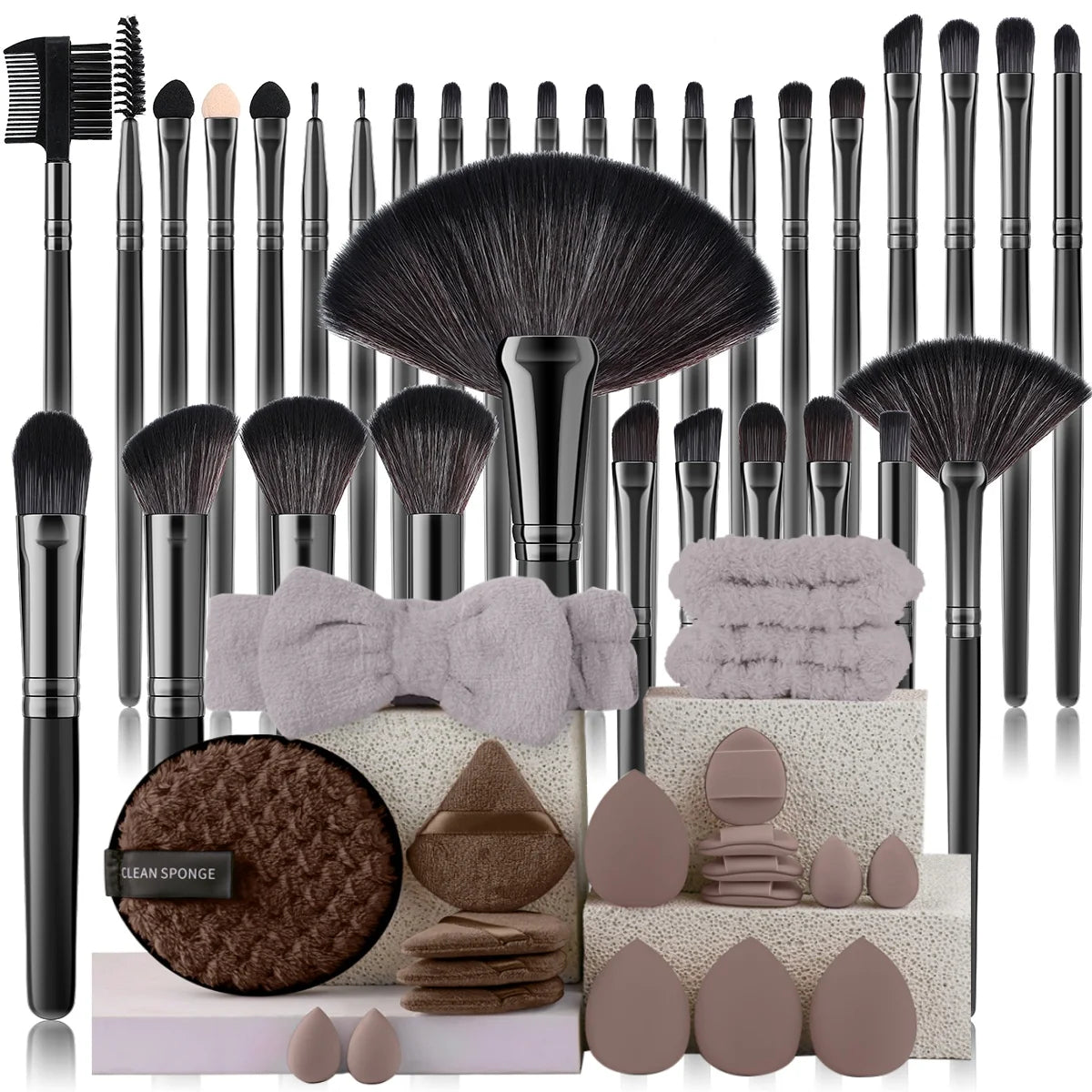 32 PCS Set 27 Colors  Professional Makeup Brush Set Cosmetic Tools for Powder Eye Shadow Foundation Blush Blending Beauty Makeup Brush Kit for Makeup Starters Women Cosmetic Tool Sets