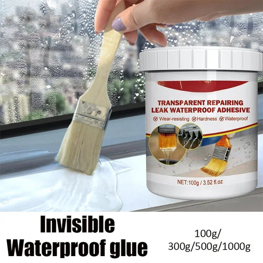1-10 PCS Set Invisible Waterproof Agent Strong Transparent Sealing Coating Repairing Antileak Glue Invisible Paste Glue With Brush 100-1000g