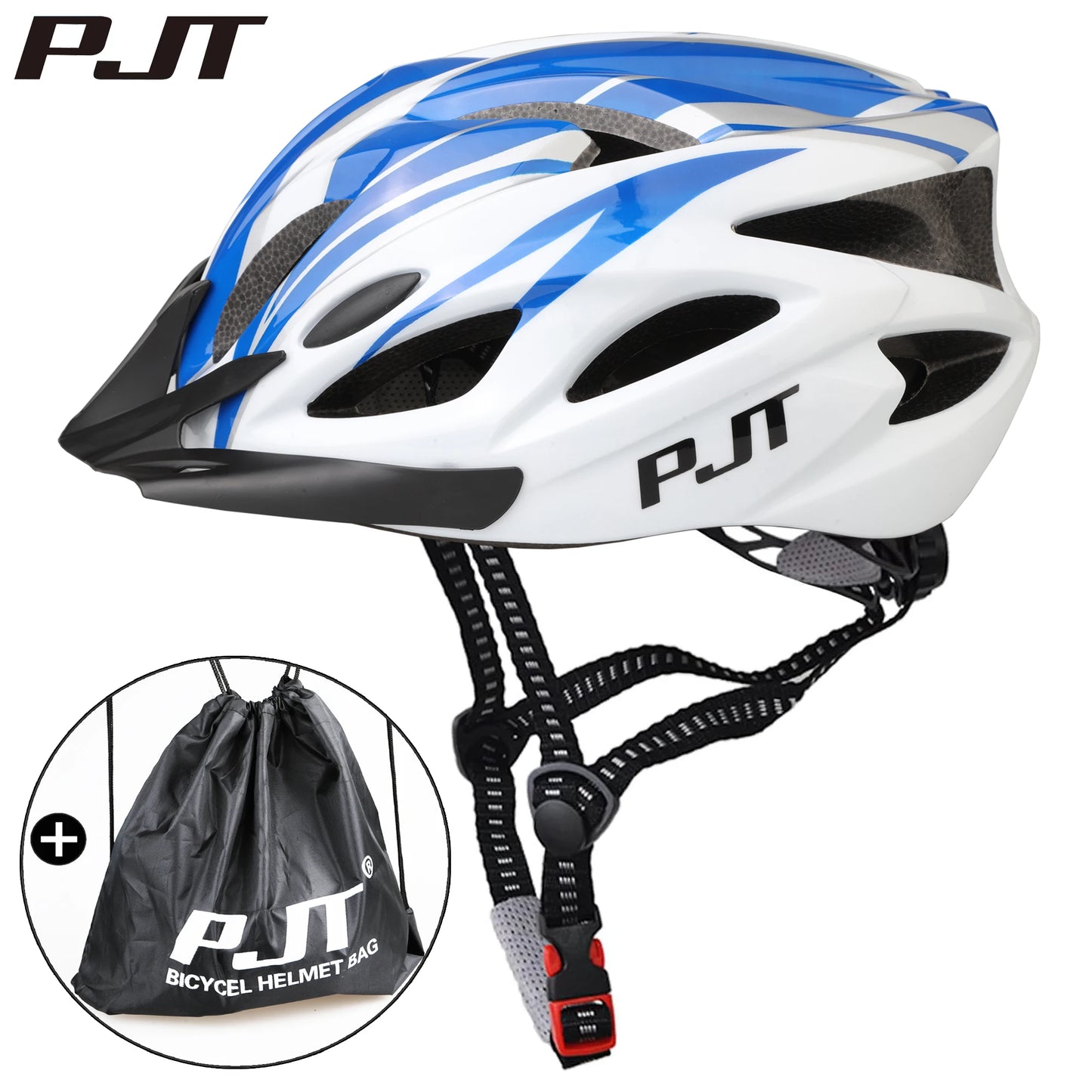 5 Colors PMT Cycling Helmet + Bag Set Comfort Lining Lightweight Hollow Riding Safety Cap Head Protection Bicycle MTB Helmets Men Women Bike Helmet