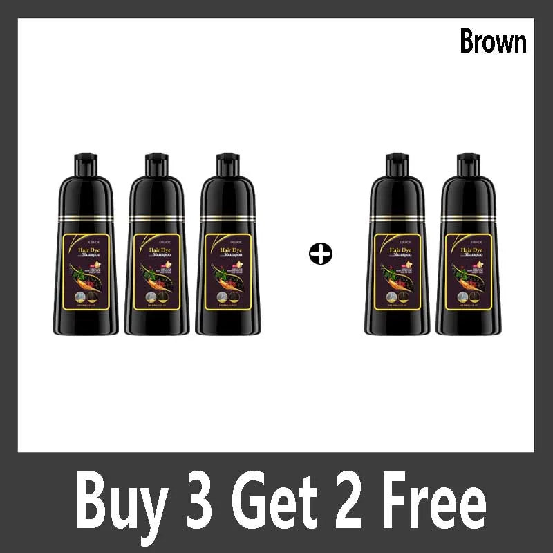 NEW 10PCS Set Natural Herbal Korean Hair Dye Shampoo 3 in 1 Change Hair Color Gray Hair to Dark Brown Black Deep Nourishing Fashion Hairs Care 100ml Women Men Hair Care Supplies
