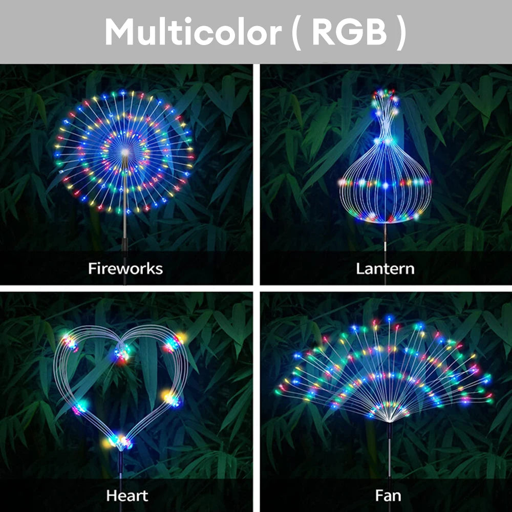 NEW Arrivals Solar Firework Light Grass Globe Dandelion 90/150/200 LED Fireworks Lamp For Garden Lawn Landscape Holiday Christmas Lights Home Garden Decoration Supplies