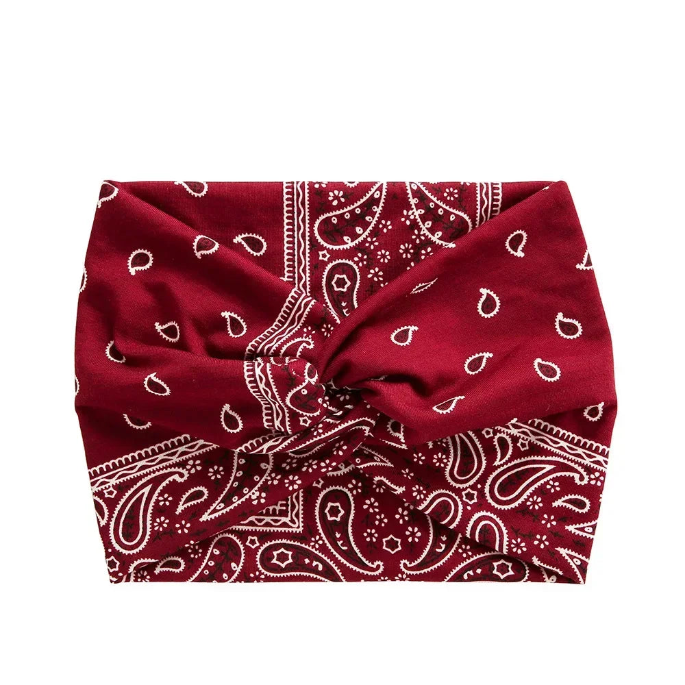 NEW Arrivals 44 Colors/Patterns Sports Elastic Wide-Brimmed Headband Unisex Solid Color Knotted Soft Anti-Slip Warm Turban Bandana Elastic Hairband Ladies Girls Fashion Apparel Accessories Clothing Supplies