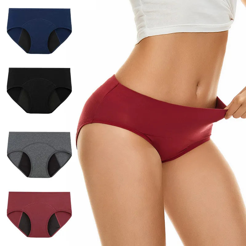 Menstrual Period Underwear for Women Mid Waist Postpartum Ladies Panties Menstrual Leakproof Bikini Bottoms Briefs Girls