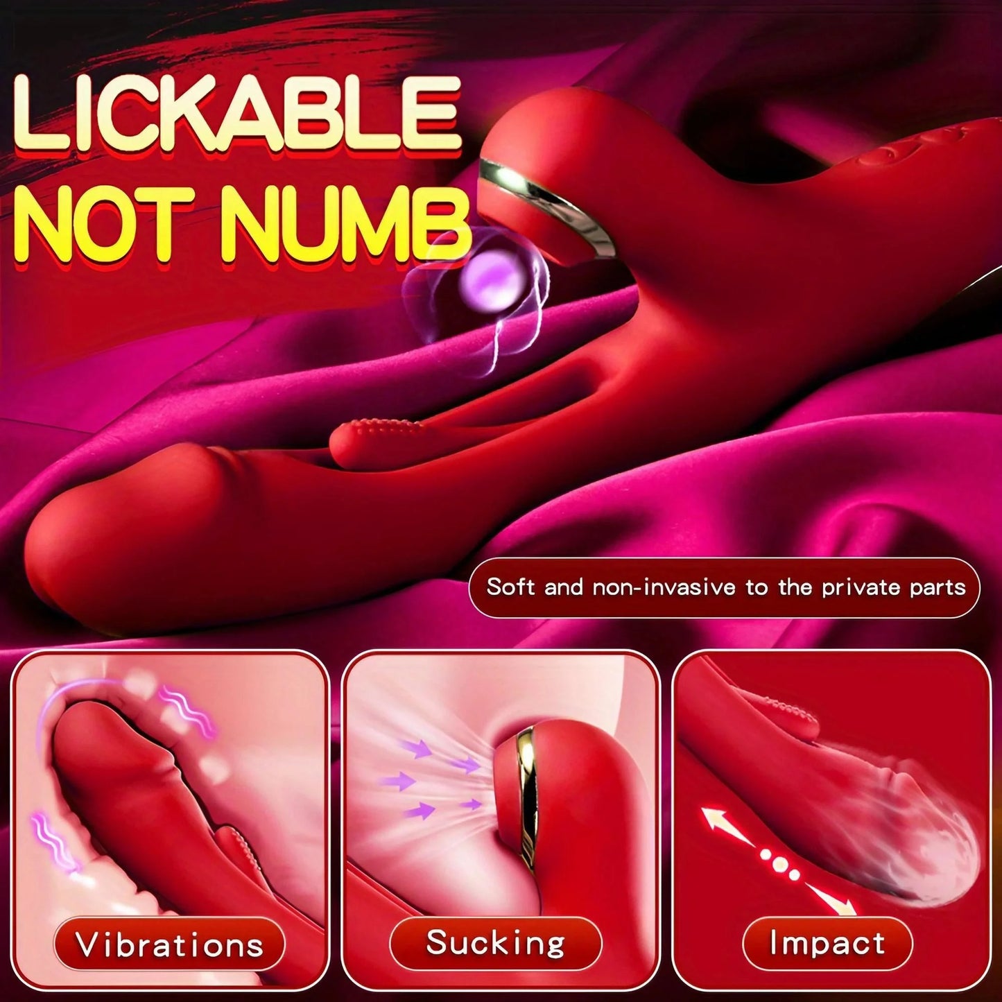 3 in 1 Female Automatic Sucking Vibrator G-spot Massager Vaginal Pleasure Waterproof Vibrator Adult Sex Toys for Couples Sex