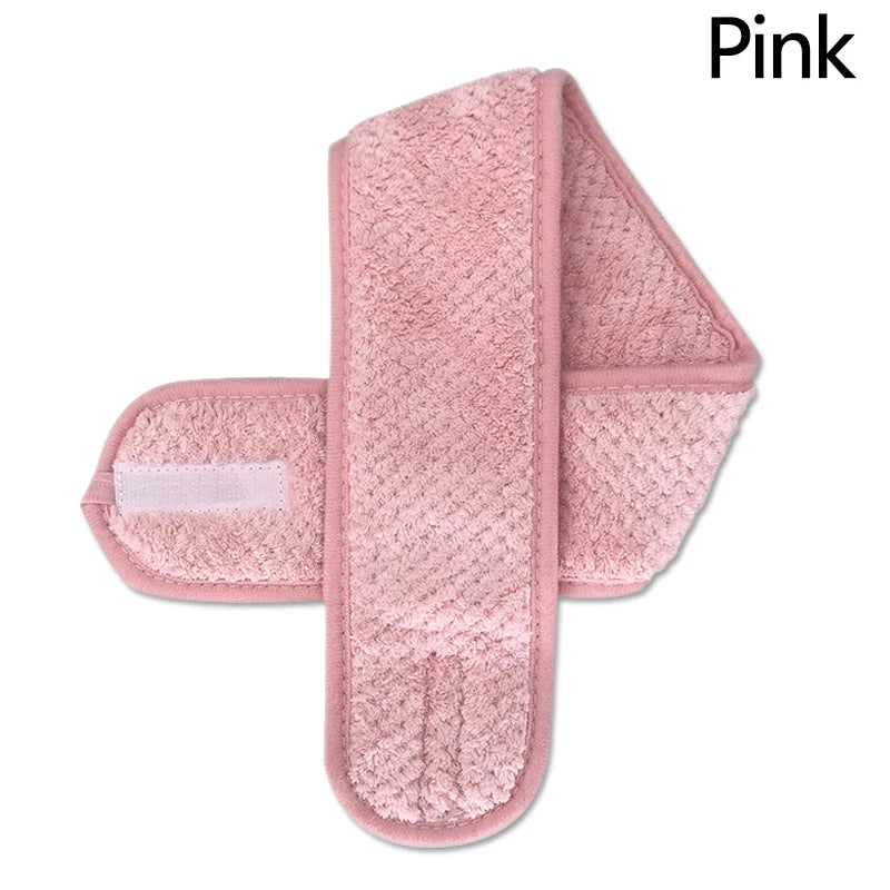 New Women Adjustable Headbands Face Washing Bath Soft Toweling Non-slip Yoga Spa Hair Band Shower Head Band Makeup Accessories