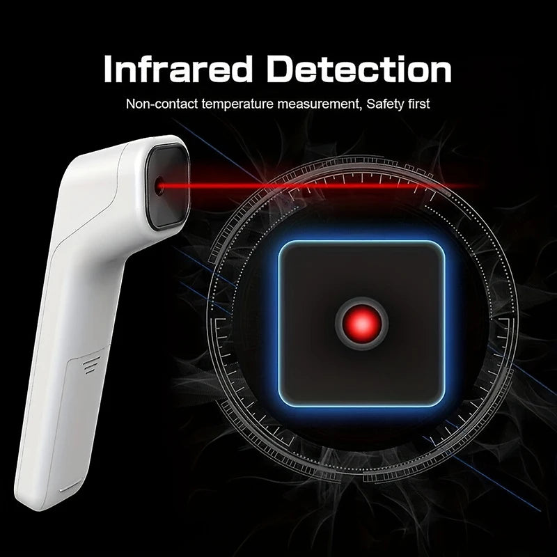 2 PCS Set USB Kids Infant Finger Oximeter Or Non Contact Infrared Forehead Thermometer Digital LCD Fever Detector Heart Rate SpO2 Electronic Monitor Medical Devices Health Care Supplies.