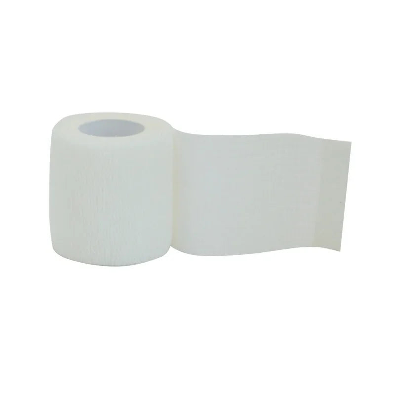 12/24 PCS Set White Sport Self Adhesive Elastic Bandage Wrap Tape Elastoplast For Knee Support Pads Finger Ankle Palm 2.5CM-15CM Workouts Running Cycling Gym Sports Accessories