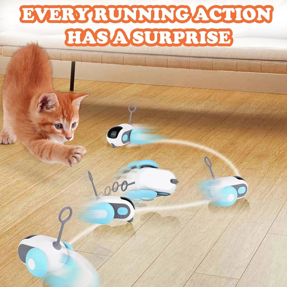 2 Modes Smart Cat Toy Automatic Moving Remote Controlled Toy Car for Cats Dogs Interactive Playing Kitten Training Pet Supplies