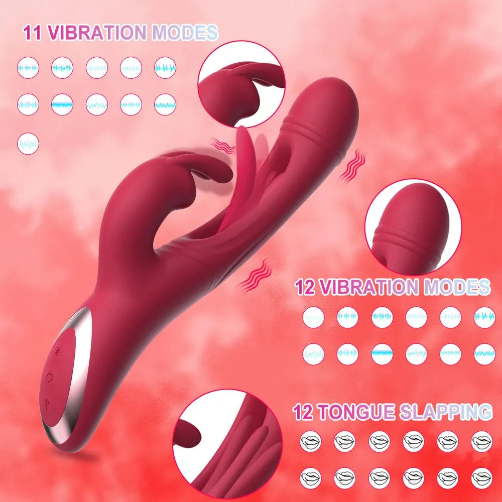 Rabbit Patting Vibrator for Clitoris Women Stimulator Massager Powerful G Spot Vibrating Sex Toy Female Masturbator Adult Goods