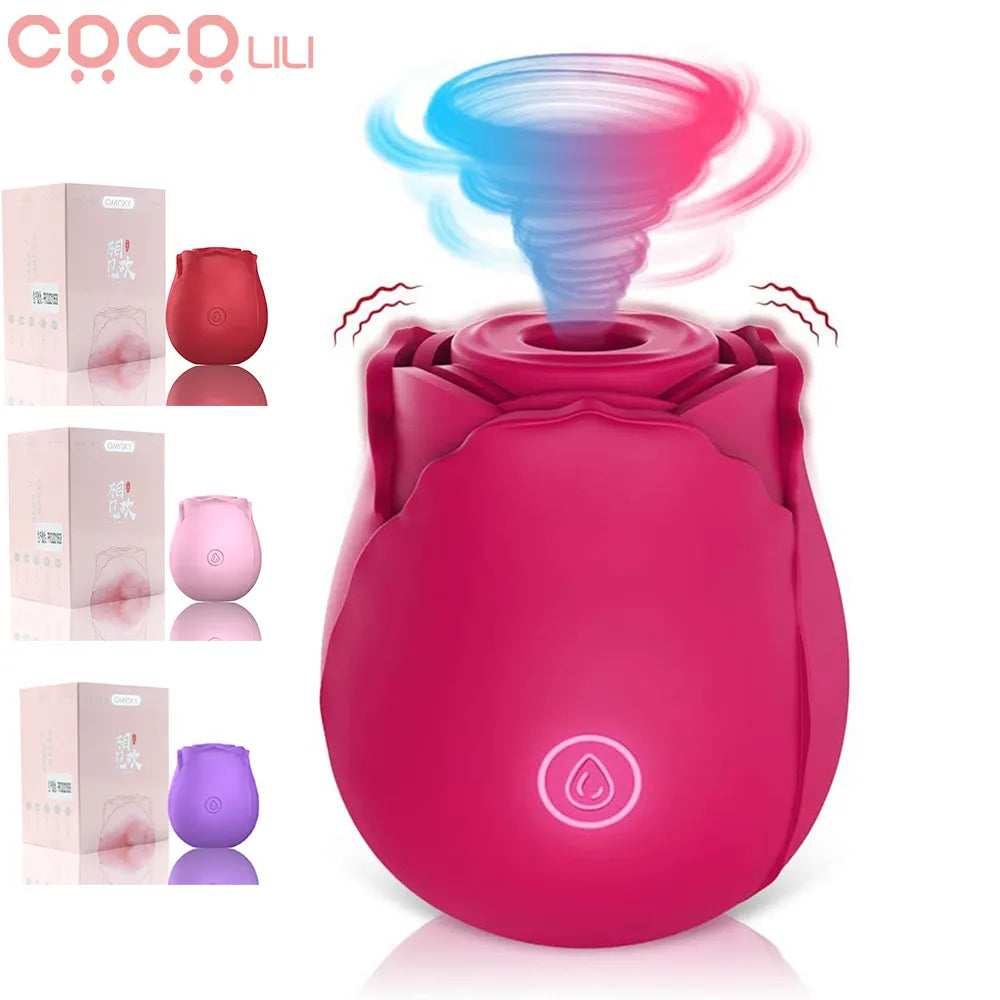 Clitoral Sucking Vibrator Rose Flower 7 Intense Suction Modes G-spot Stimulator Vaginal Pussy Massager Adults Sex Toy for Women