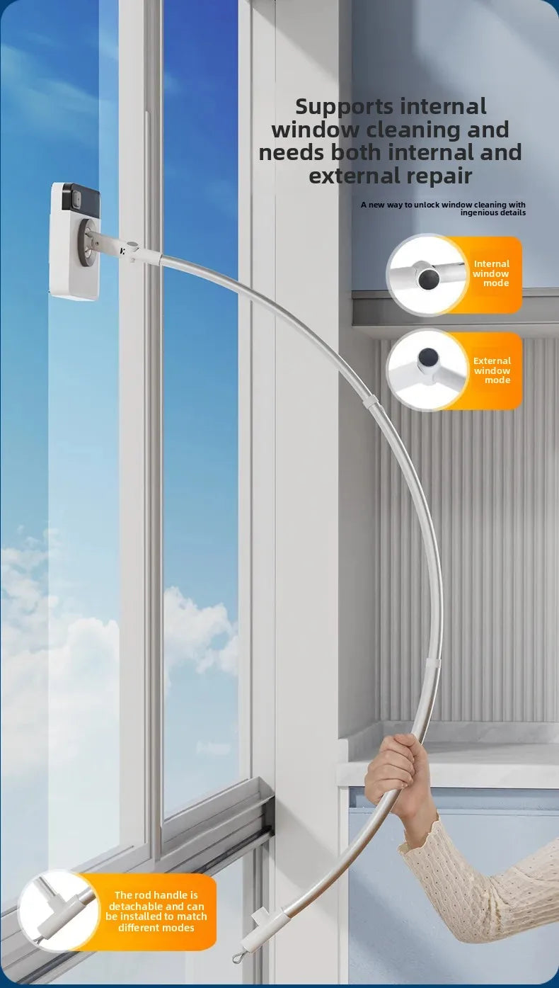 NEW Arrivals Double-Sided Arc-Shaped Household Glass Cleaner Tool Efficient Water Scrubber Window Cleaning Device Human-Arm Simulation