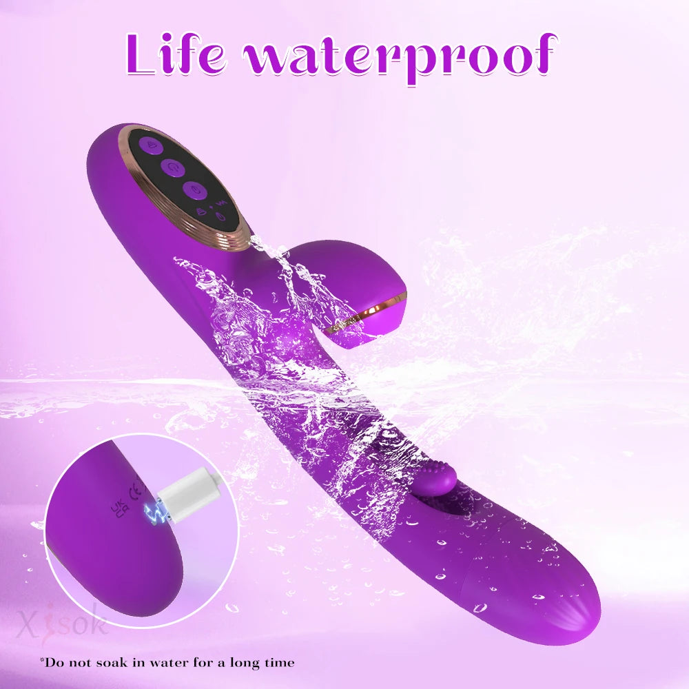 Rabbit Tapping G-Spot Patting Vibrator for Women Clitoris Clit Stimulator Powerful 21 Modes Sex Toy Female Goods for Adults