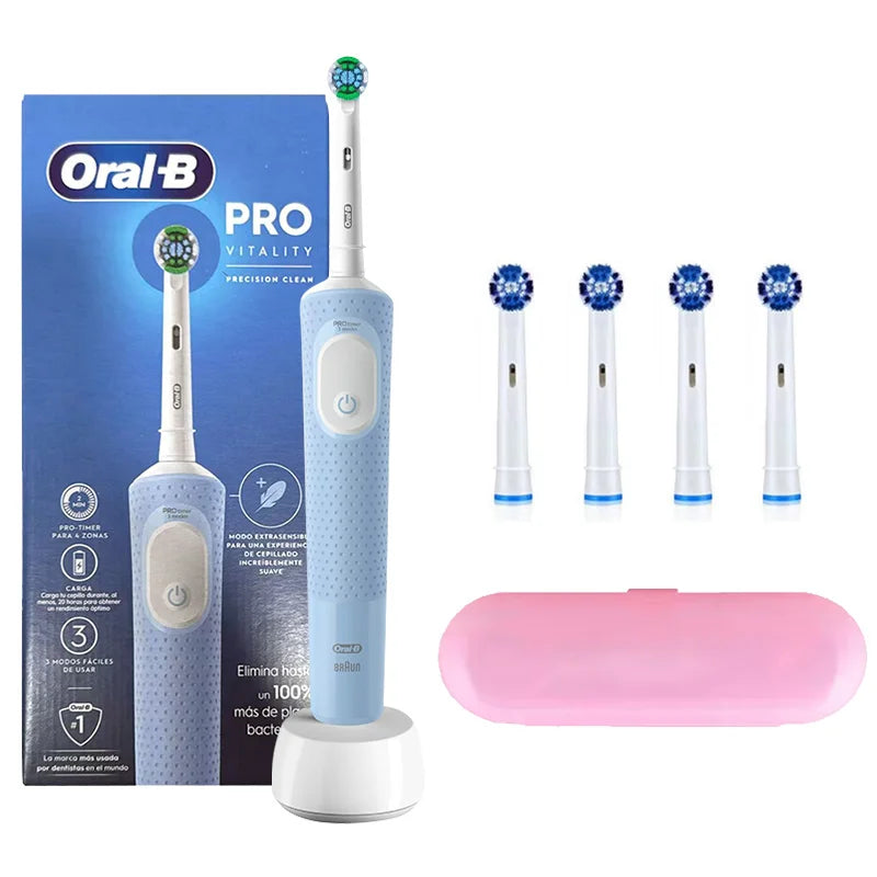 Original Oral B Electric Toothbrush D103 3D Action Daily Clean Teeth 3 Modes Visible Pressure Sensor Gum Cares Waterproof Rechargeable