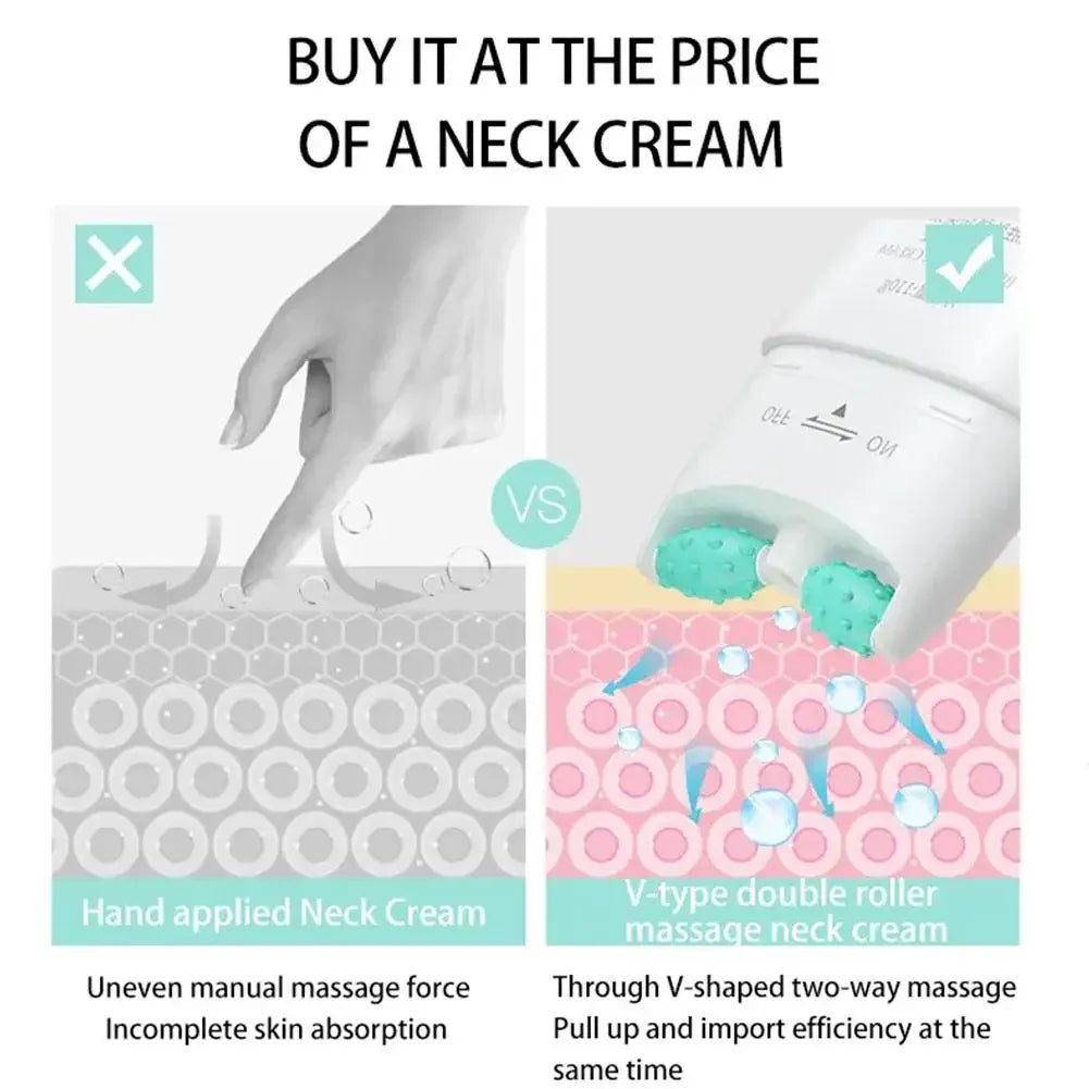 Buy 5 Get 5 Free Neck Wrinkle Korean Cream Neck Massage Roller Applicator Whitening Firming Moisturizing Fade Lines Rejuvenation Chin Neck Care Products