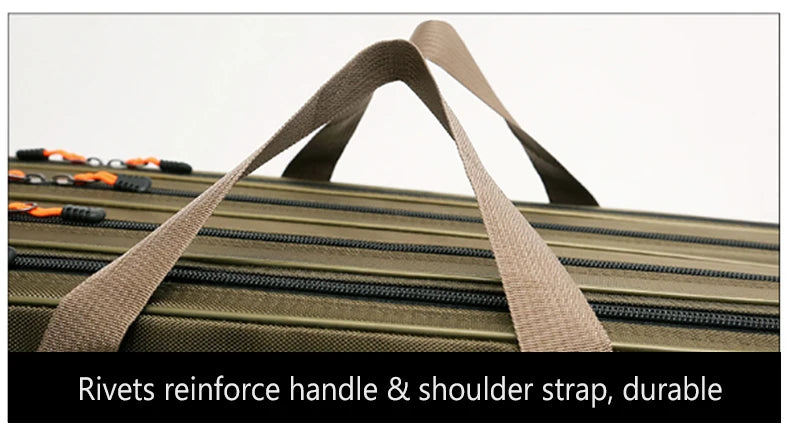 2/3/4 Layers Top Quality Multi-Functional Hard Spinning Fishing Rod Bag Carrier 2/3/4 Layers 80CM-130CM Fishing Tackle Lures Carrying Bags 1680D Oxford Reel Gear Storage Case Organizer Fishing Tools Supplies