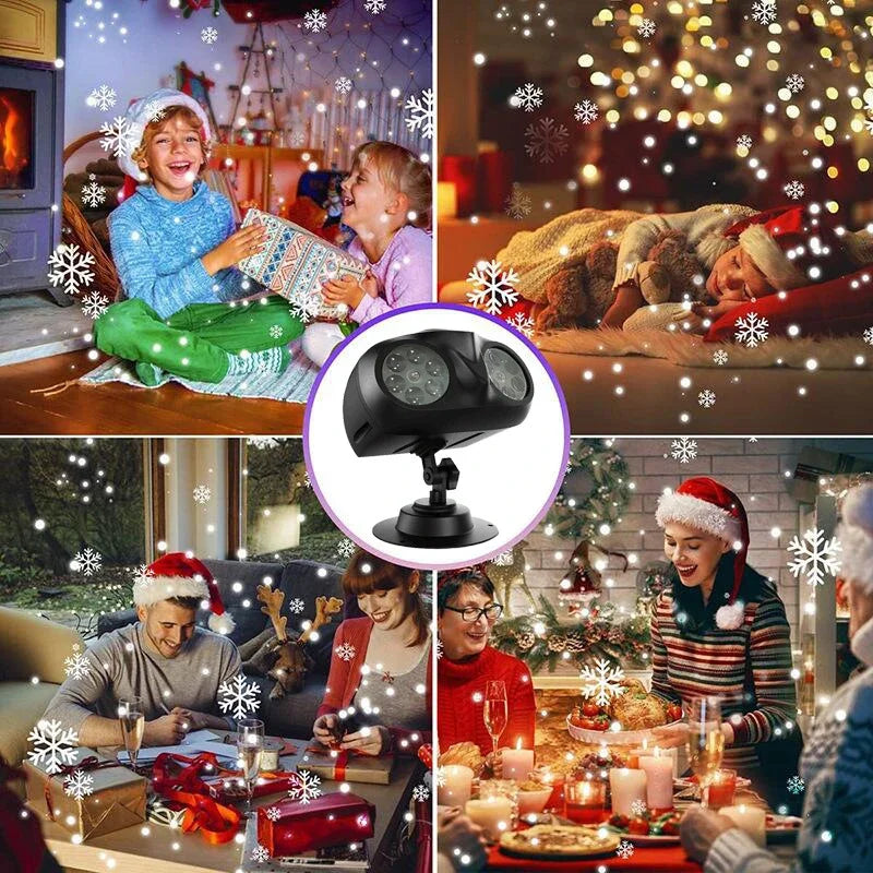 New Arrivals Christmas New Year Eve Snowfall Projector Lights Owl Shape Home Outdoor Entertainment Highlight Landscape Dynamic LED Snowflake Projection Lamps Electronics Accessories Devices Supplies