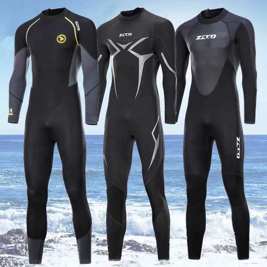 3MM Neoprene Professional Wetsuits S-4XL Extra Plus Size Full Body Scuba Diving Suit Men Snorkeling Surfing Swimming Long Sleeve Keep Warm Water Wetsuits Water Sports Apparel Supplies