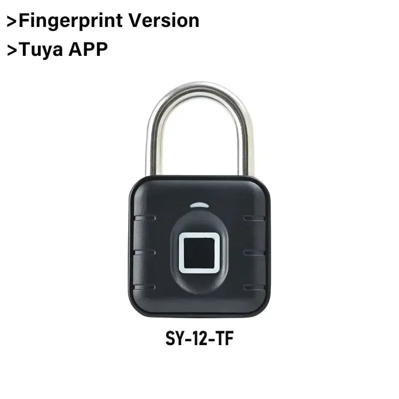 NEW Arrivals Electronic Lock TUYA APP  Bluetooth Fingerprint Padlock Digital Luggage Lock APP Temporary Password Remotely IP67 Decompression HOME Office Safety Security Supplies