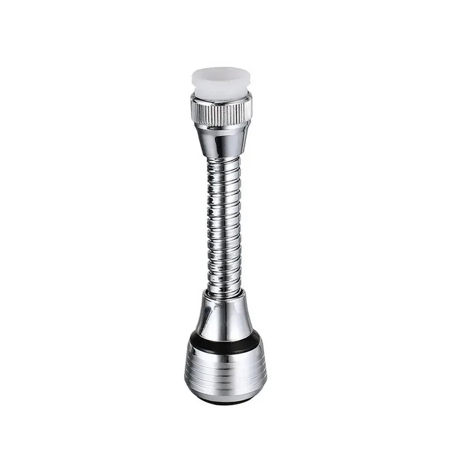 Kitchen Bathroom Stainless Steel Faucet Sprinkler Water-Saving Device Lengthening Rotating Splash Proof Sprinkler Spray Extender Bubbler