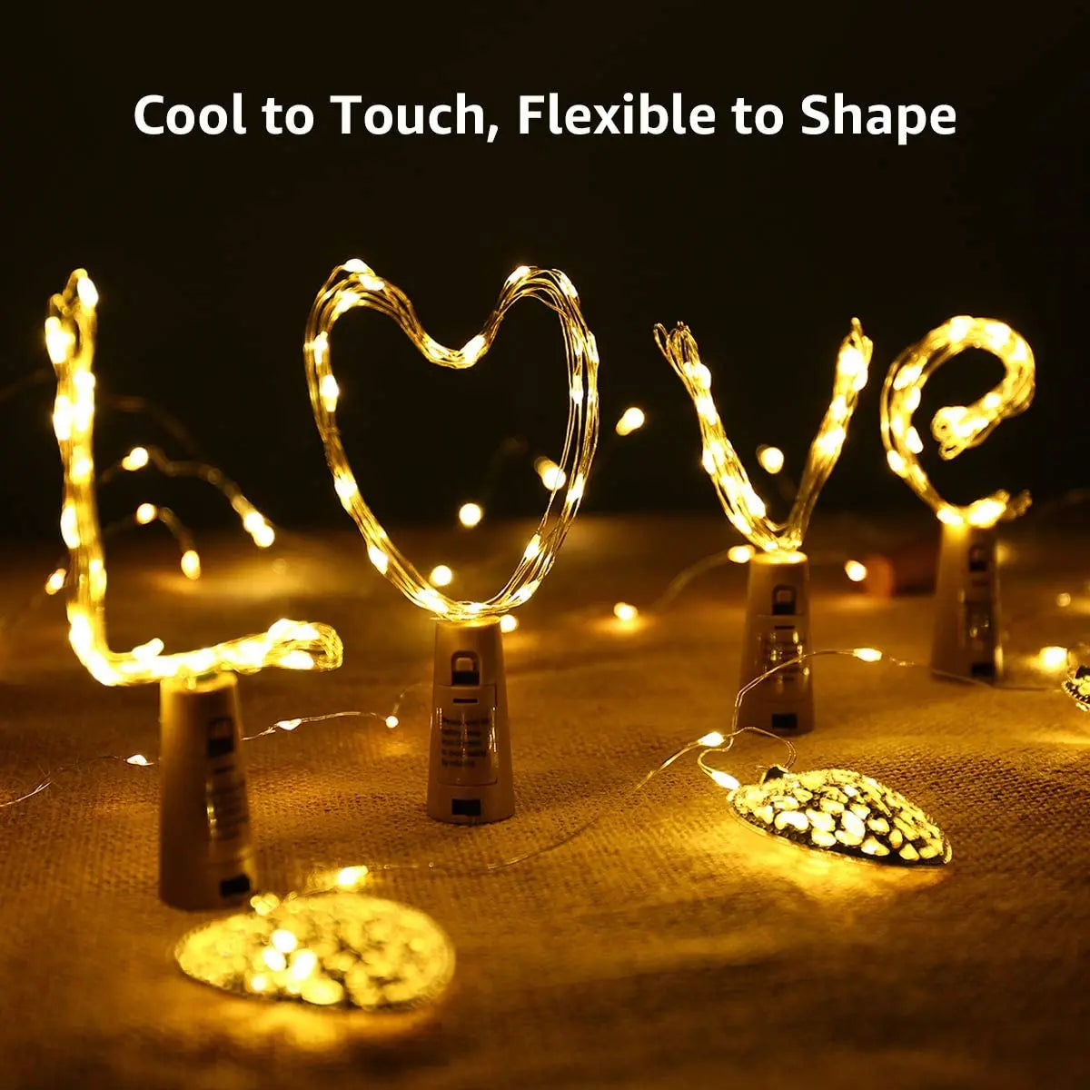 BAR LED Wine Bottle Cork 2M String Lights Christmas Decoration Led Lamp Bottle Fairy Lights Holiday Copper Wire Lights String