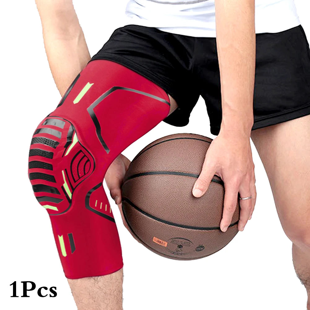 S-2XL Plus Size 1Pc Knee Brace Compression Knee Support Shockproof Knee Pads Knee Sleeve for Running Arthritis Joint Pain Relief Men Women Sports Apparel Accessories