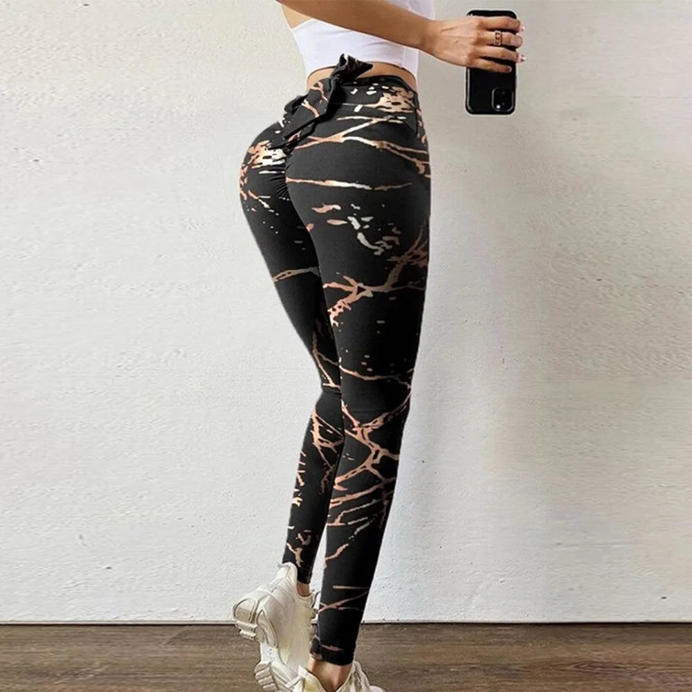 NEW Arrivals S-5XL Summer High Waist Slim Fashion Peach Hip Lift Sports Fitness Bow Yoga Pants Women Workout Tights Leggings Gym Trousers Outdoor Running Hiking Pants Ladies Girls Sports Luxury Clothing Supplies
