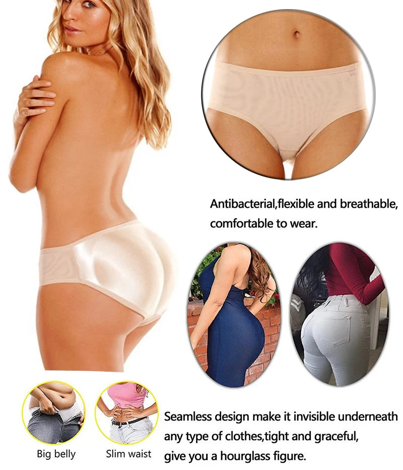 Big Ass Fake Padded Butt Lifter Waist Trainer Dress Underwear Sponge Shapewear Booties Hip Enhancer Control Panties Body Shapers