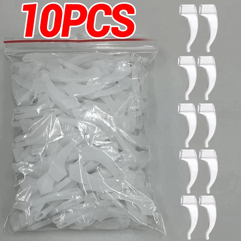 100 PCS Set Anti-Slip Silicone Ear Hooks Glasses Eyeglasses Leg Elastic Ear Grip Stopper Bracket Fastener Accessories Temple Anti-Fall Eyewear Holder Women Men Optical Accessories