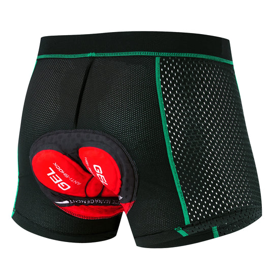 New Arrivals S-3XL 4 Colors Cycling Padded Shorts Men's Cycling Underwear Breathable Mesh Riding Underpants Gel Pad Shockproof Bike Shorts Bicycle Underwear