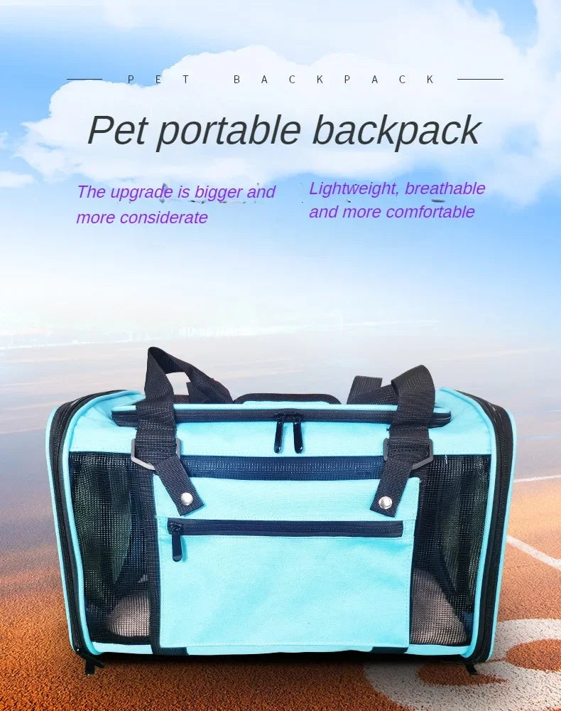 Dog Carrier Bag Soft Side Breathable Backpack Cat Pet Carriers Shoulder Bag Airline Approved Transport For Small Dogs Cats