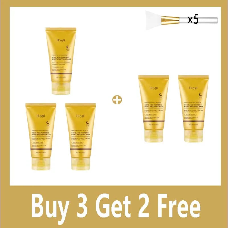 Buy 5 Get 5 Free Turmeric- Collagen Mask Peel Off Mask Face Anti Wrinkle Lifting Korean Skin Care Masks Skin Firming Moisturizing  For Nighttime Care