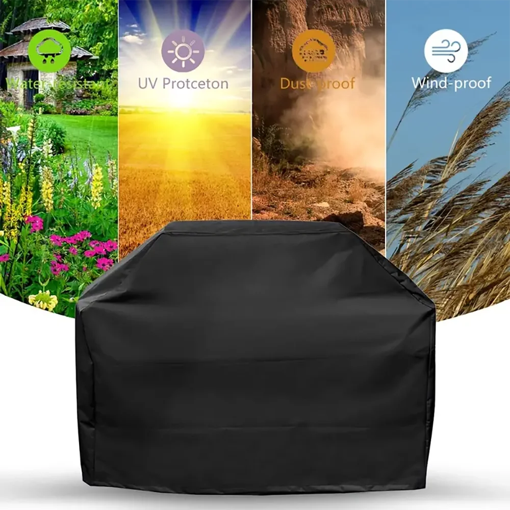 NEW S(80x60CM) XXL(190x17x117CM)  BBQ Grill Barbeque Cover  Anti-Dust Waterproof Weber Heavy Duty Charbroil BBQ Cover Outdoor Rain Protective Barbeque Cover
