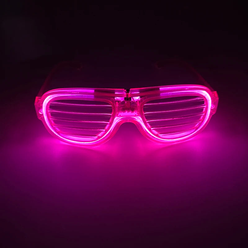 2 PCS Set Headbands + Glasses Rave Party  Luminous Flashing Noodles Headband Light Up Braid Headband Girl Women Bar Club Night Show Headwear Supplies