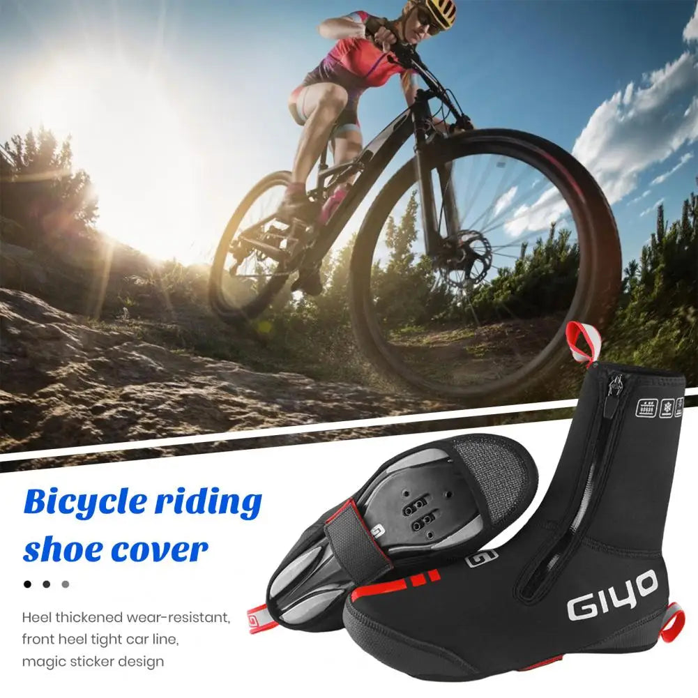 NEW Arrivals S-2XL High Quality Insulated Cycling Overshoes Waterproof Kevlar Fabric Cycling Shoe Covers with Plush Lining Fasten Tape for Road Mountain Biking Windproof Cycling Footwear Accessories Sports Supplies