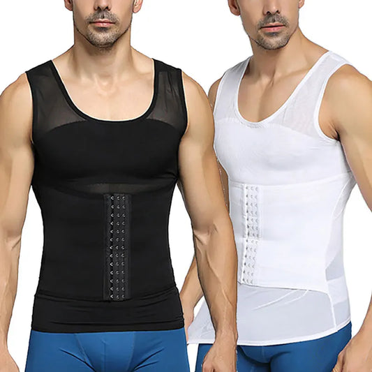 NEW Arrivals Men's Slimming Shaper Posture Vest Abdomen Reducing Gynecomastia Compression Body Modeling Shapewear Chest Tummy Shirt Corset
