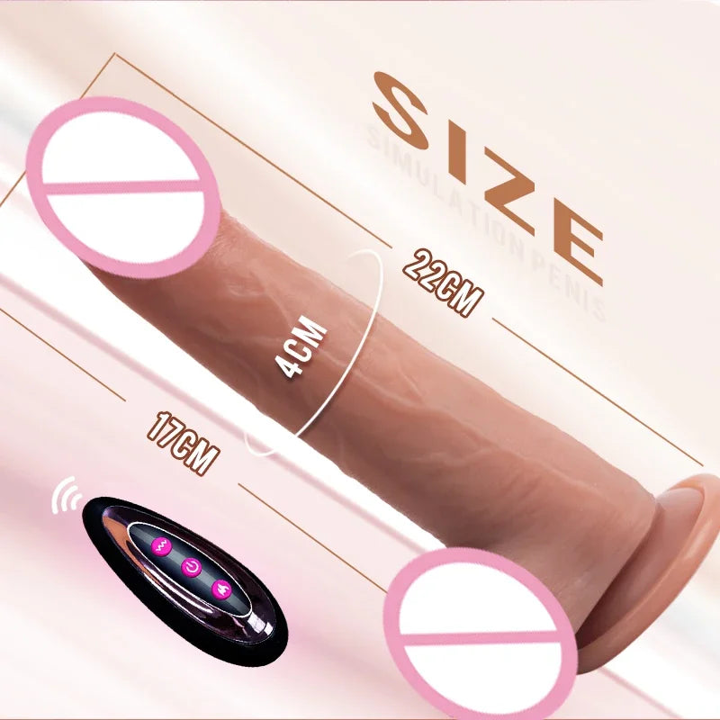 NEW Arrivals Female Masturbation Automatic 22.5cm Dildo Penis Vibrator Women Orgasm Rose Toy Adult Toy for Woman Sex Dildos XXL  Realistic to Pussy for Endless Pleasure Women Female Sex Shop Products