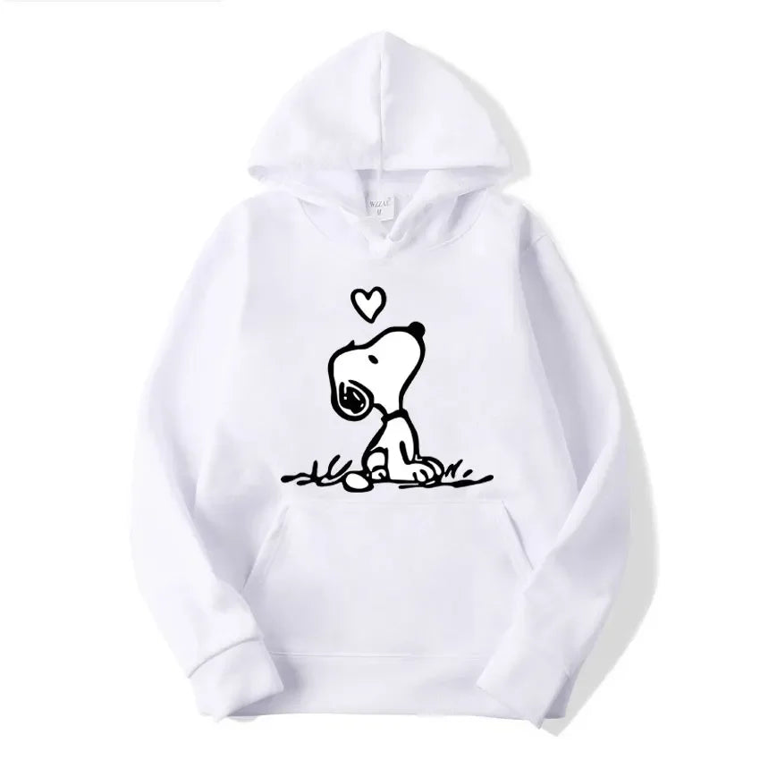 NEW S-3XL Plus Size 10 Colors American Cartoon Comics Snoopy Hoodie Women Man Pullover Tops Spring Autumn Men Casual Couple Sweatshirt Clothing