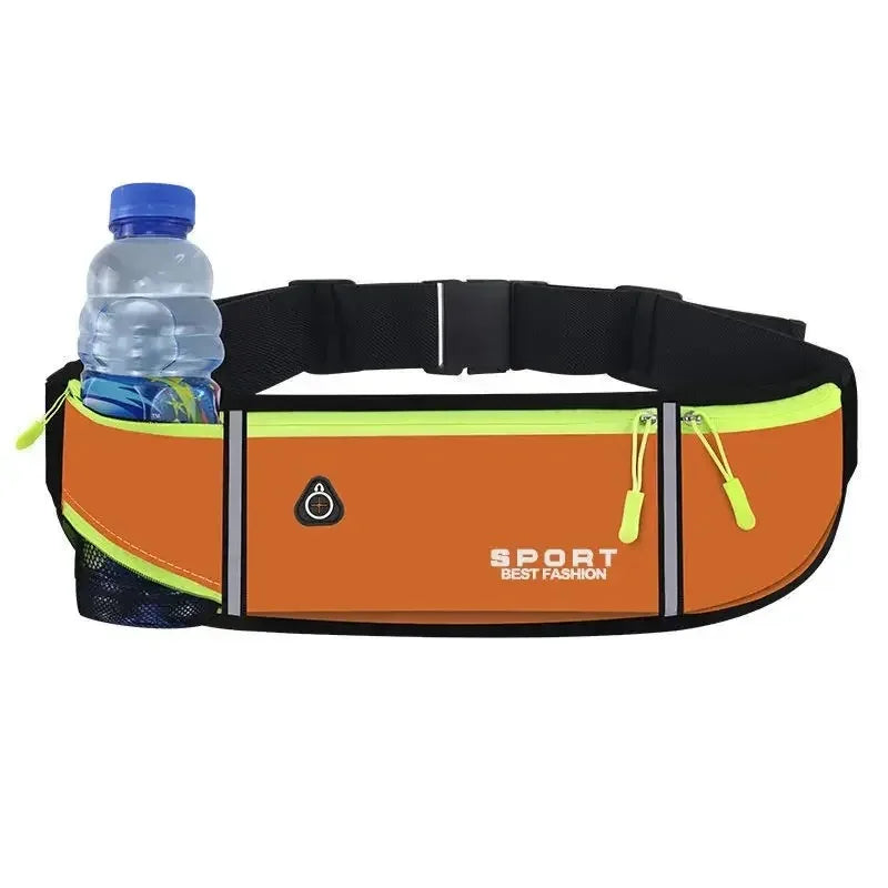 10 Colors Outdoor Running Waist Bag for Mobile Phone Light and Thin Fitness Cycling Water Bottle Waist Bag with Three Waterproof Pockets