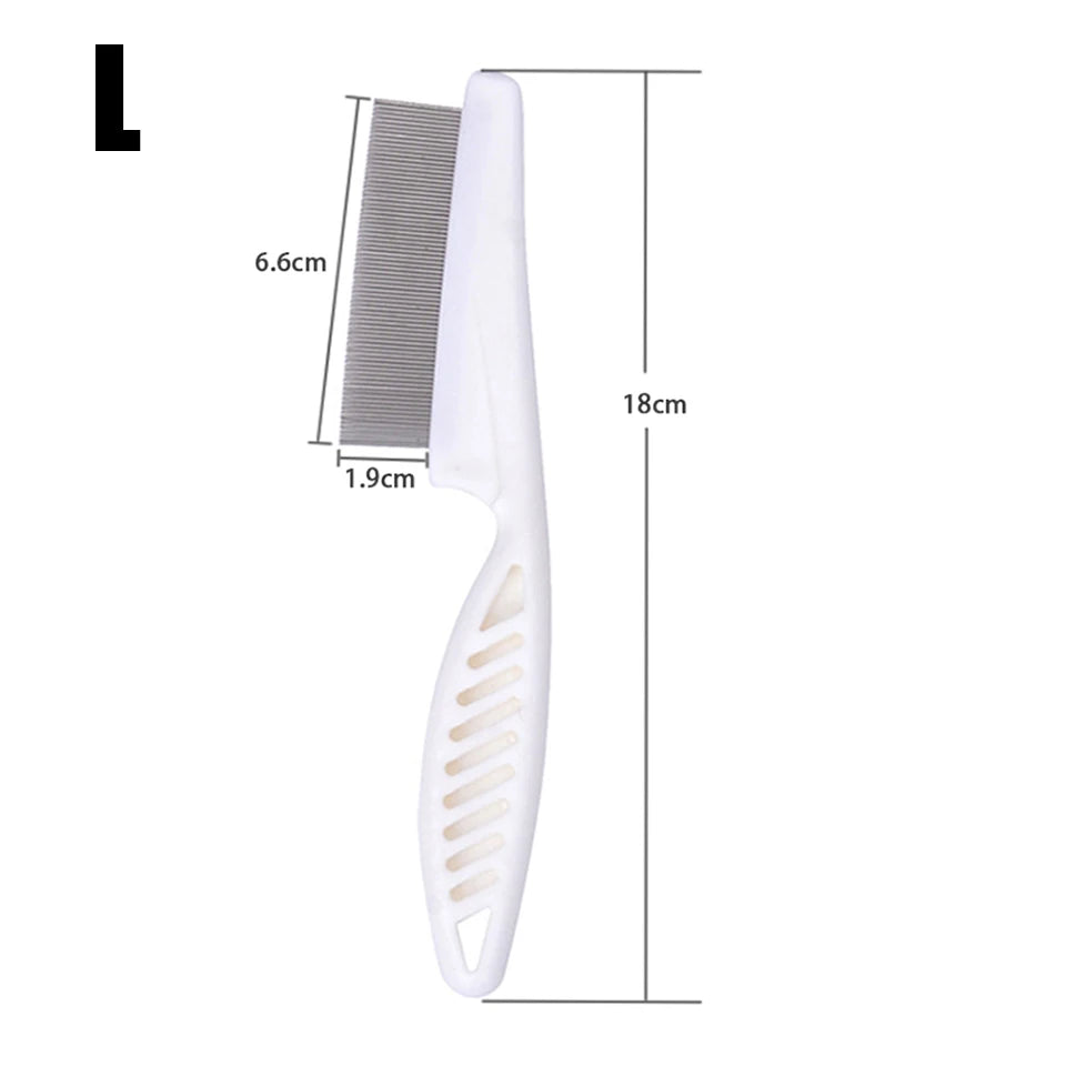 8 PCS  Dog Cat Grooming Flea Comb Pet Care Comb Hair Brush Flea Removal Massage Grooming Portable Tools Pets Accessories