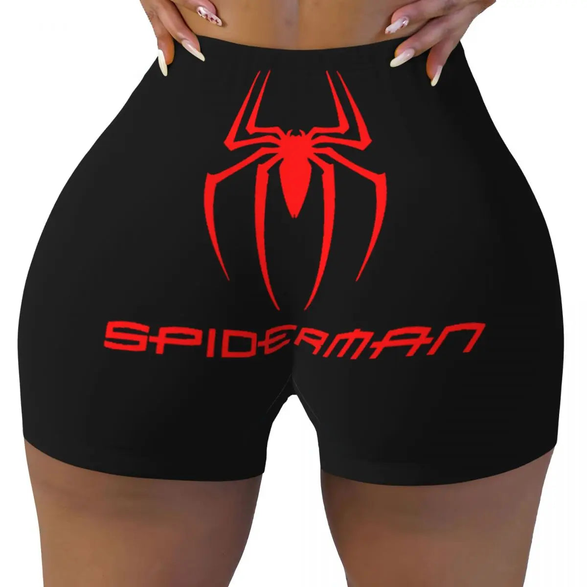 NEW Arrivals Sexy Hot Women Spiderman Summer Outdoor Beach Party  Workout Running Hiking Yoga Shorts Gym Athletic Biker Cycling Shorts Girls Fashion Apparel Accessories
