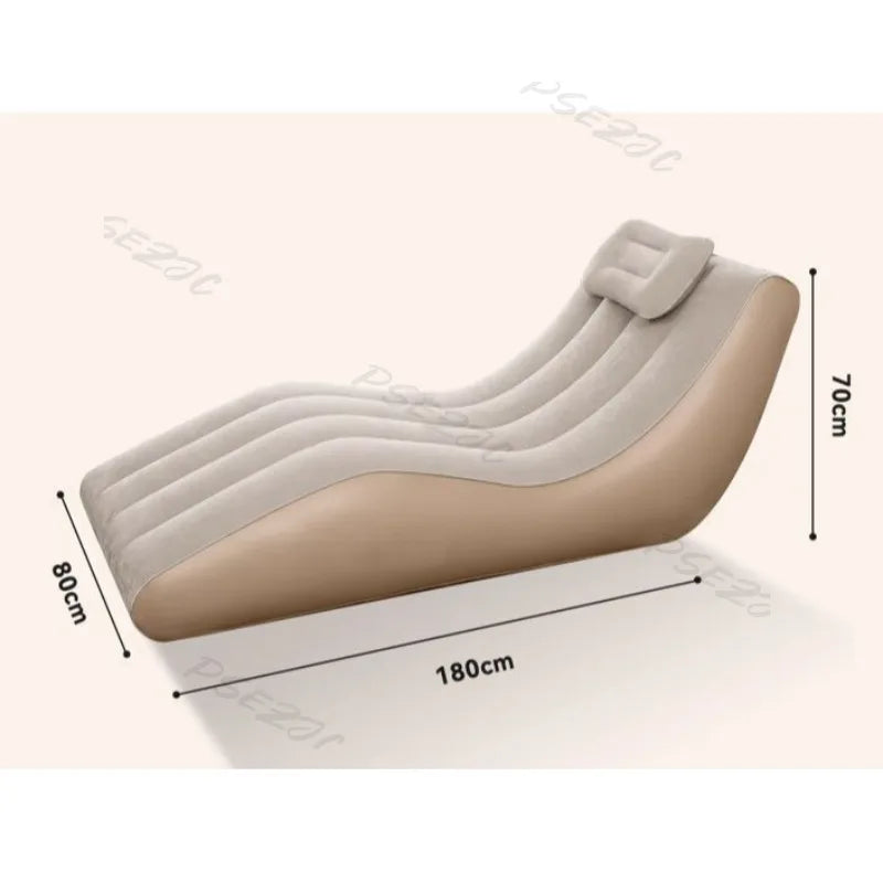 Fully Automatic Luxury Style Inflatable Sofa for Outdoor Beach Camping Garden Lazy Rest Complete Set of Portable Inflatable Outdoor Sofa