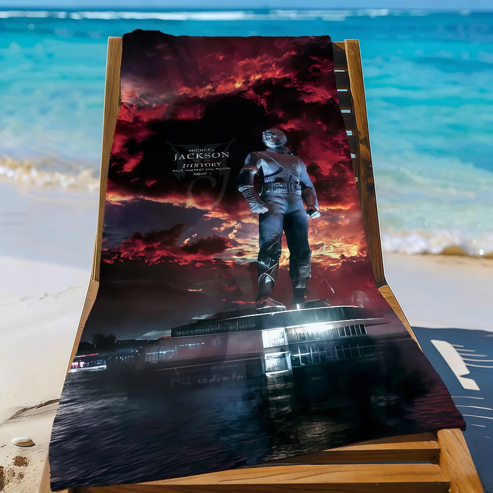 Michael Jackson 70x140cm - 150x260cm 7 Sizes Bathing Shower Towel Sports Quick Dry Travel Beach Camping Gear Sandproof Soft Light Large Beach Towel