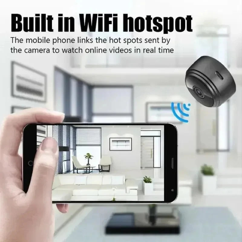 NEW Arrivals A9 Wi-Fi Mini Camera 1080P Security Monitoring Wireless Remote Night Vision Video Surveillance Smart Home Mini DV Cam HD Camera Home Security Supplies