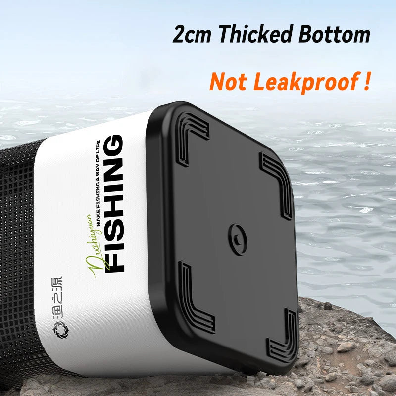 10/13L New Fishing Folding Bucket Lure Live Fish Bucket Transparent Wild Portable Fishing Dry Bag with Mesh Hole