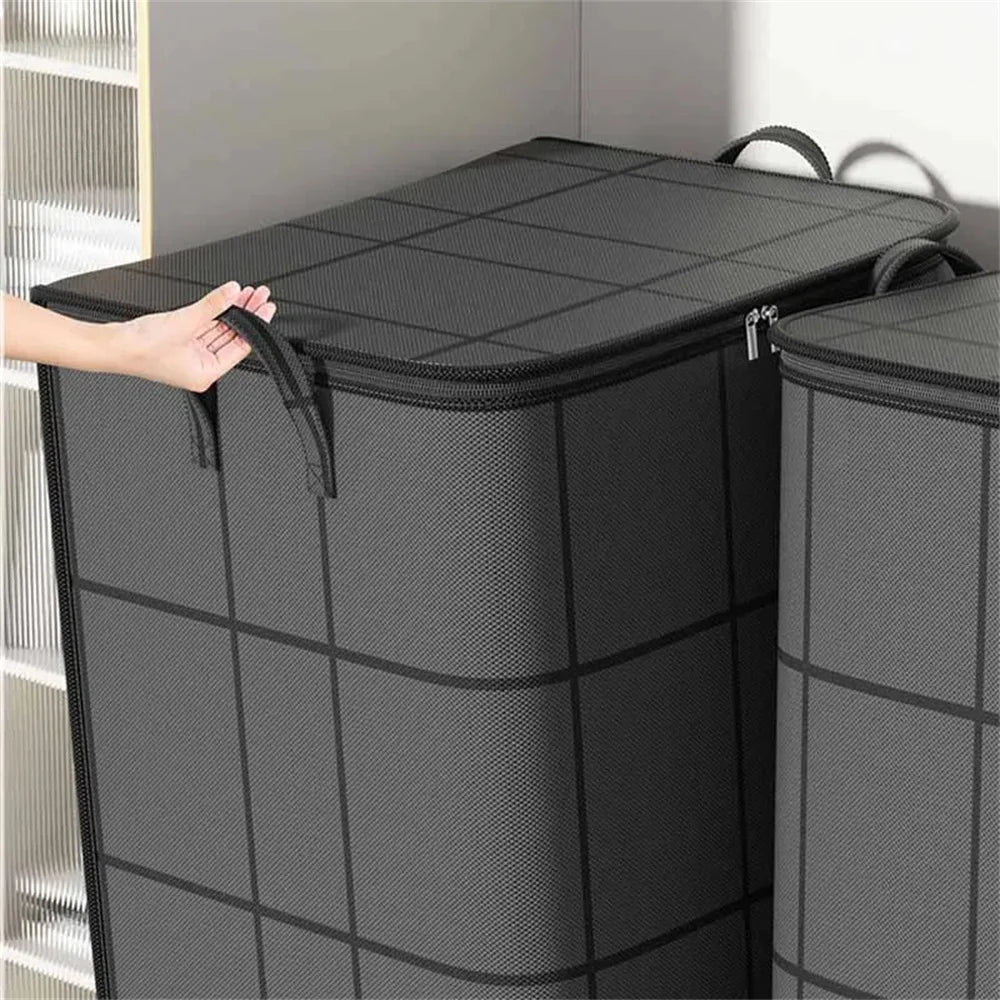 S/M/L/XL Thickened Large Capacity Travel Moving Packing Bags Wear-Resistant Foldable Storage Bag for Clothes And Quilts Non-Woven Fabric Organizer Box Bedroom Wardrobe ﻿Clothing Supplies